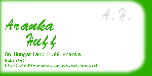 aranka huff business card